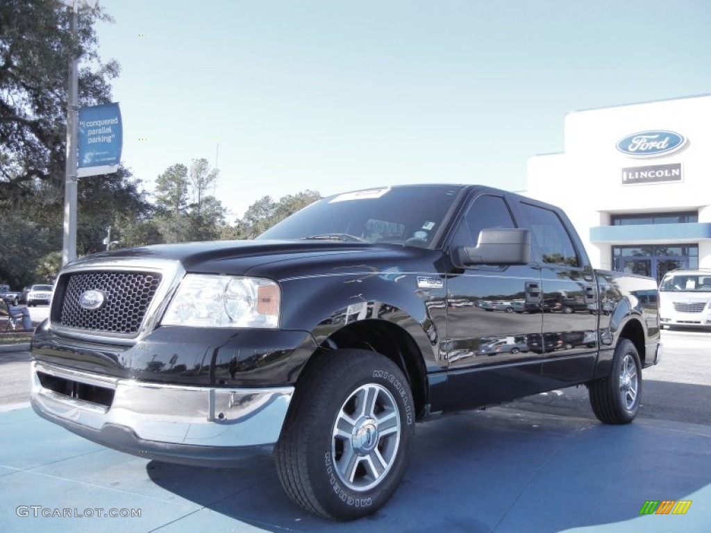 2008 F150 XLT SuperCrew - Black / Medium Flint Grey photo #1