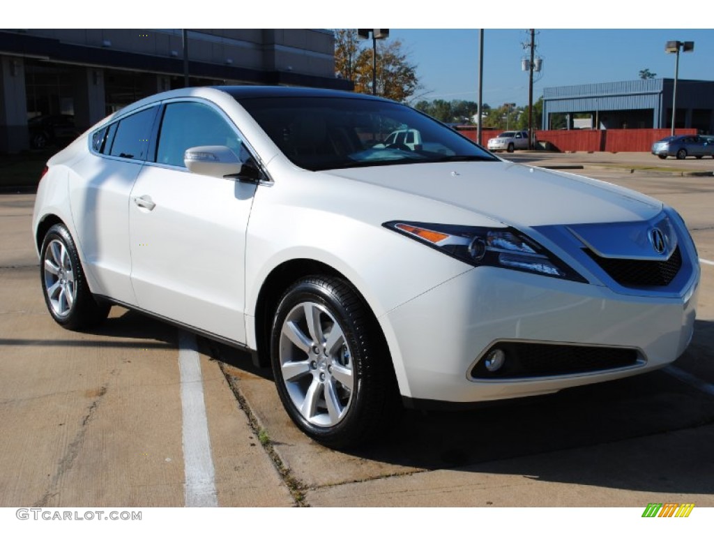 2012 ZDX SH-AWD Technology - Aspen White Pearl II / Taupe photo #3