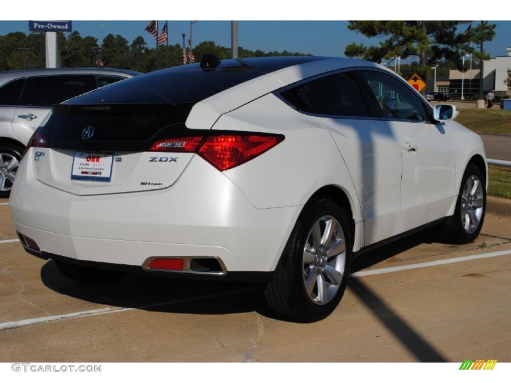 2012 ZDX SH-AWD Technology - Aspen White Pearl II / Taupe photo #5