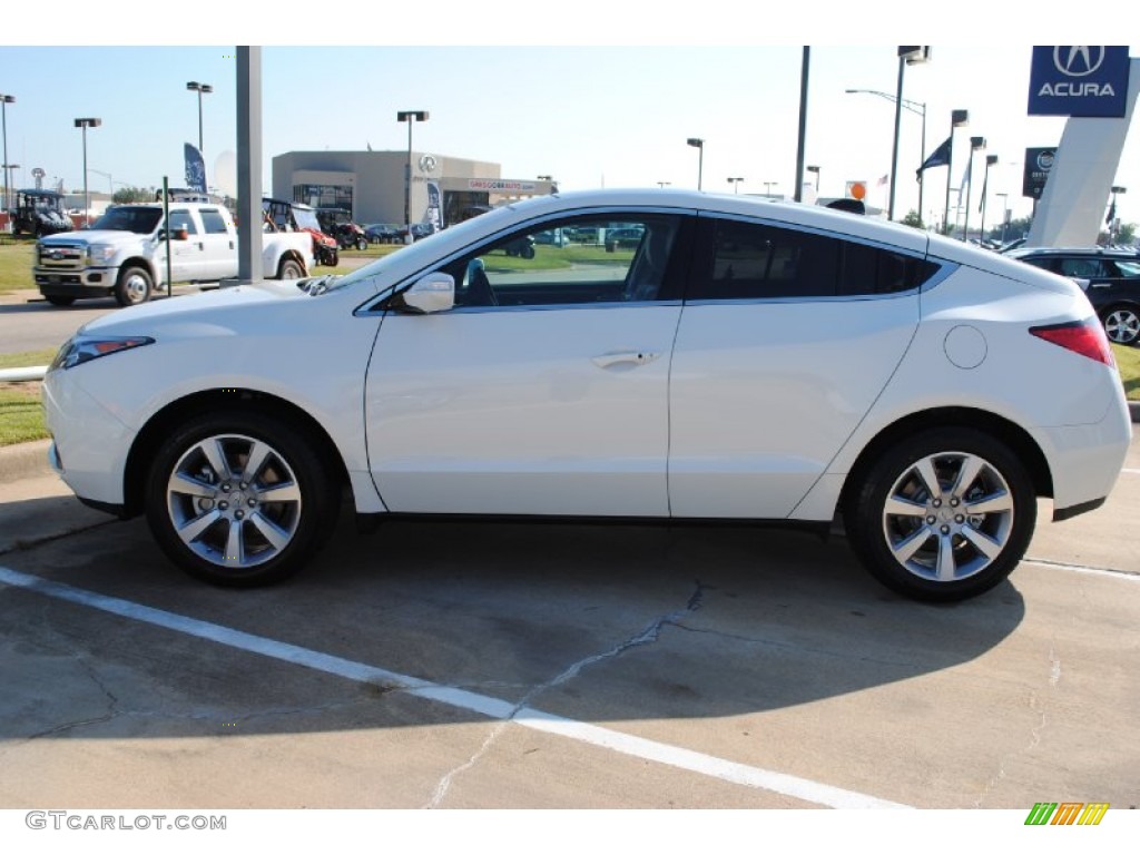 2012 ZDX SH-AWD Technology - Aspen White Pearl II / Taupe photo #8