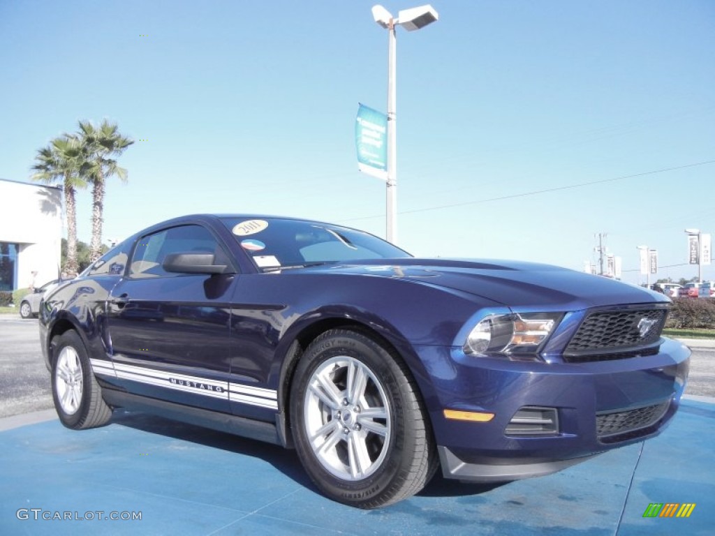 2011 Mustang V6 Coupe - Kona Blue Metallic / Charcoal Black photo #7