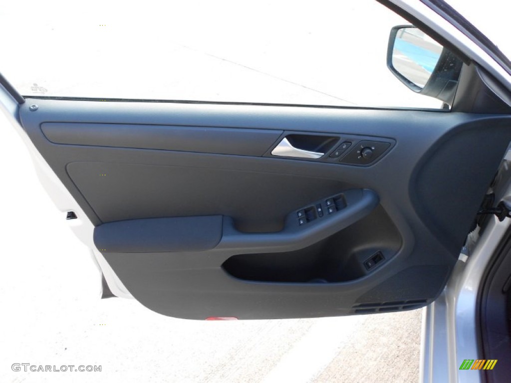 2012 Volkswagen Jetta S Sedan Titan Black Door Panel Photo #55978429