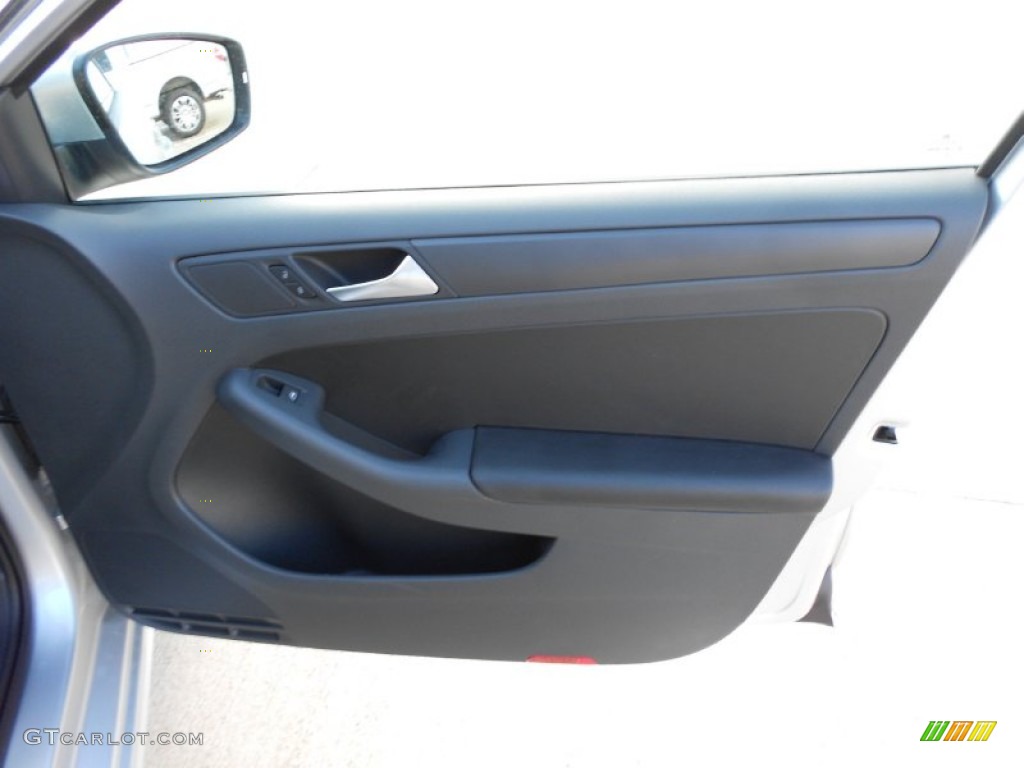 2012 Volkswagen Jetta S Sedan Titan Black Door Panel Photo #55978447