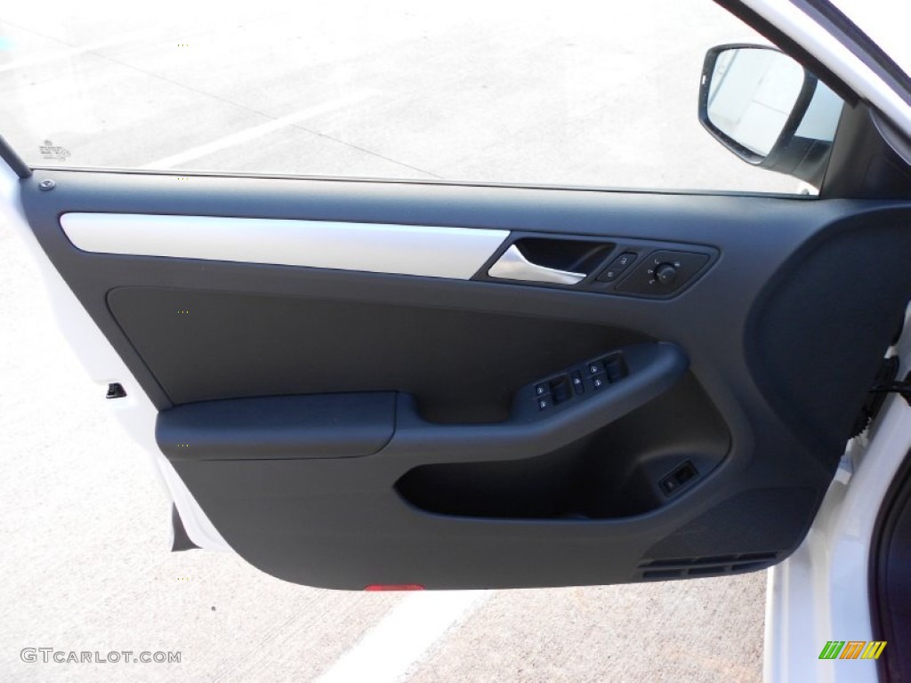 2012 Volkswagen Jetta TDI Sedan Titan Black Door Panel Photo #55978838