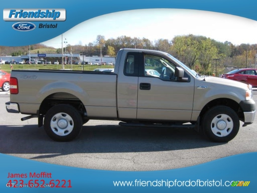 2006 F150 XL Regular Cab 4x4 - Arizona Beige Metallic / Tan photo #5
