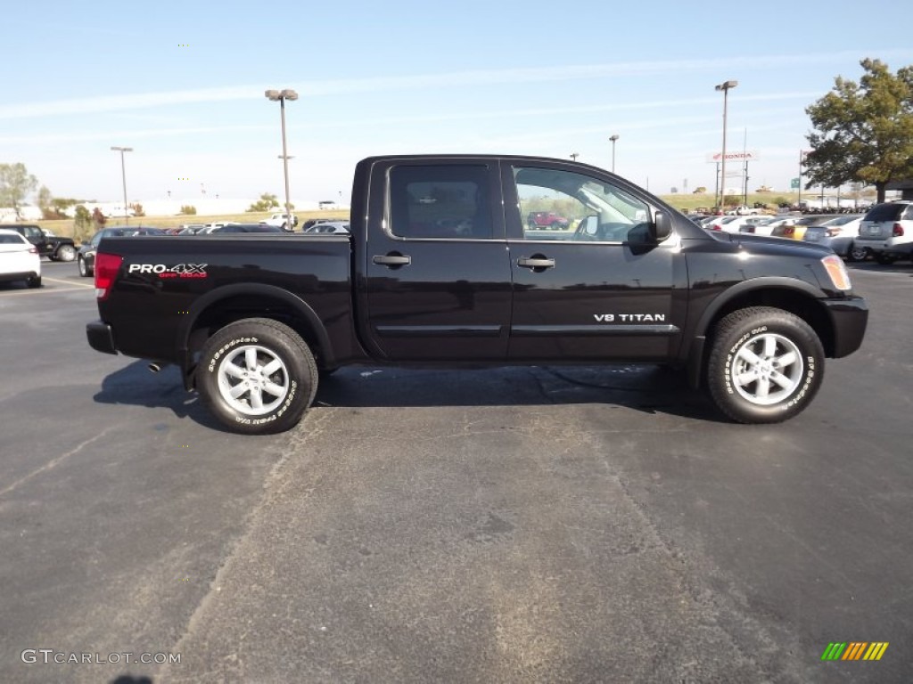 Galaxy Black 2011 Nissan Titan Pro-4X Crew Cab 4x4 Exterior Photo #55980052