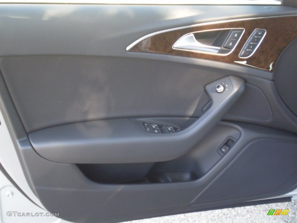 2012 Audi A6 3.0T quattro Sedan Black Door Panel Photo #55980181