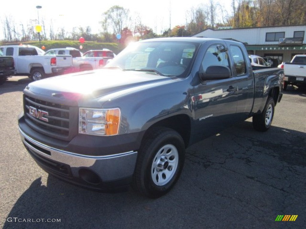 2012 Sierra 1500 Extended Cab 4x4 - Stealth Gray Metallic / Dark Titanium photo #3