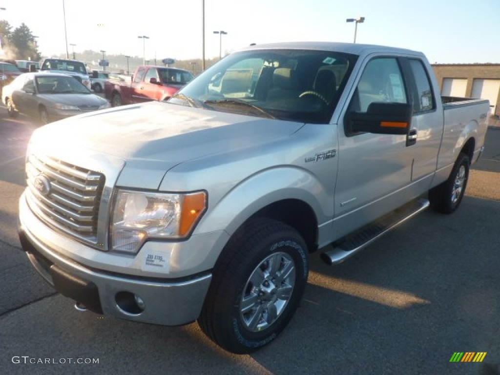 2011 F150 XLT SuperCab 4x4 - Ingot Silver Metallic / Steel Gray photo #8