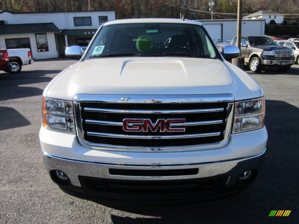 2012 Sierra 1500 SLT Crew Cab 4x4 - White Diamond Tricoat / Ebony photo #2