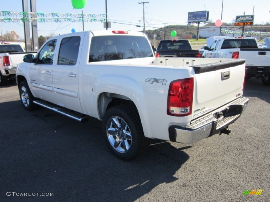 2012 Sierra 1500 SLT Crew Cab 4x4 - White Diamond Tricoat / Ebony photo #5