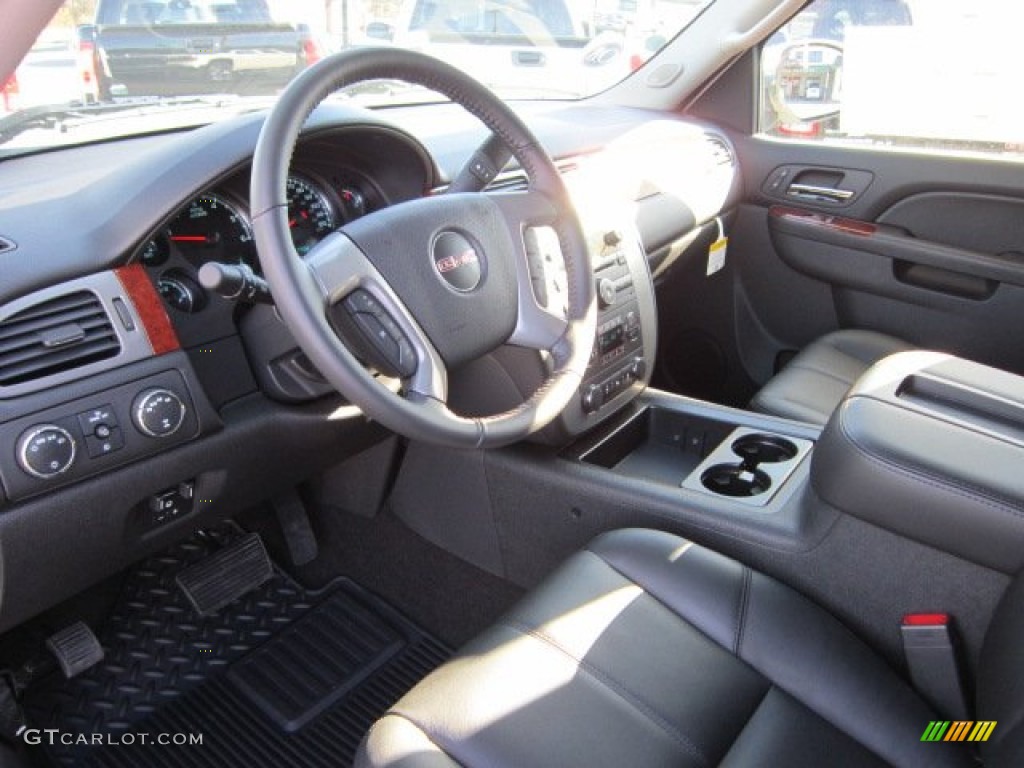 Ebony Interior 2012 GMC Sierra 1500 SLT Crew Cab 4x4 Photo #55982836
