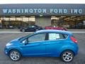 2012 Blue Candy Metallic Ford Fiesta SES Hatchback  photo #1