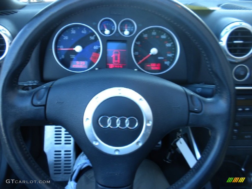 2003 Audi TT 1.8T Roadster Vanilla Steering Wheel Photo #55984051