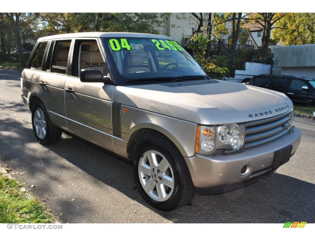 2004 Range Rover HSE - Maya Gold Metallic / Parchment/Navy photo #7