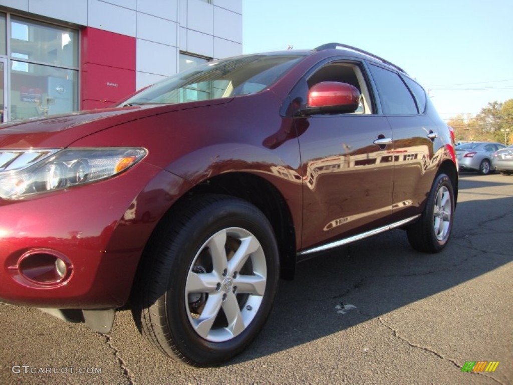 2009 Murano S AWD - Merlot Metallic / Beige photo #2