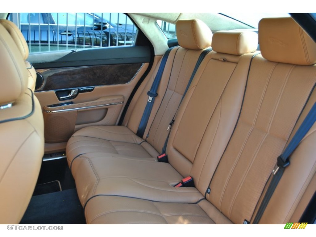 London Tan/Navy Blue Interior 2011 Jaguar XJ XJL Photo #55987371