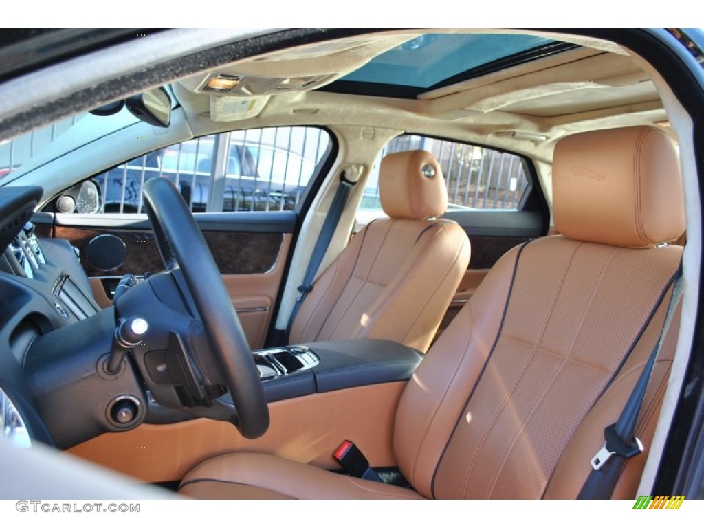 London Tan/Navy Blue Interior 2011 Jaguar XJ XJL Photo #55987410