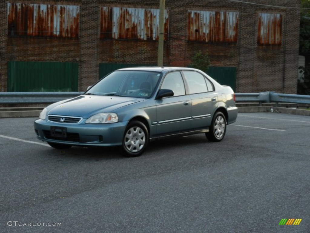Iced Teal Pearl 2000 Honda Civic VP Sedan Exterior Photo #55989586
