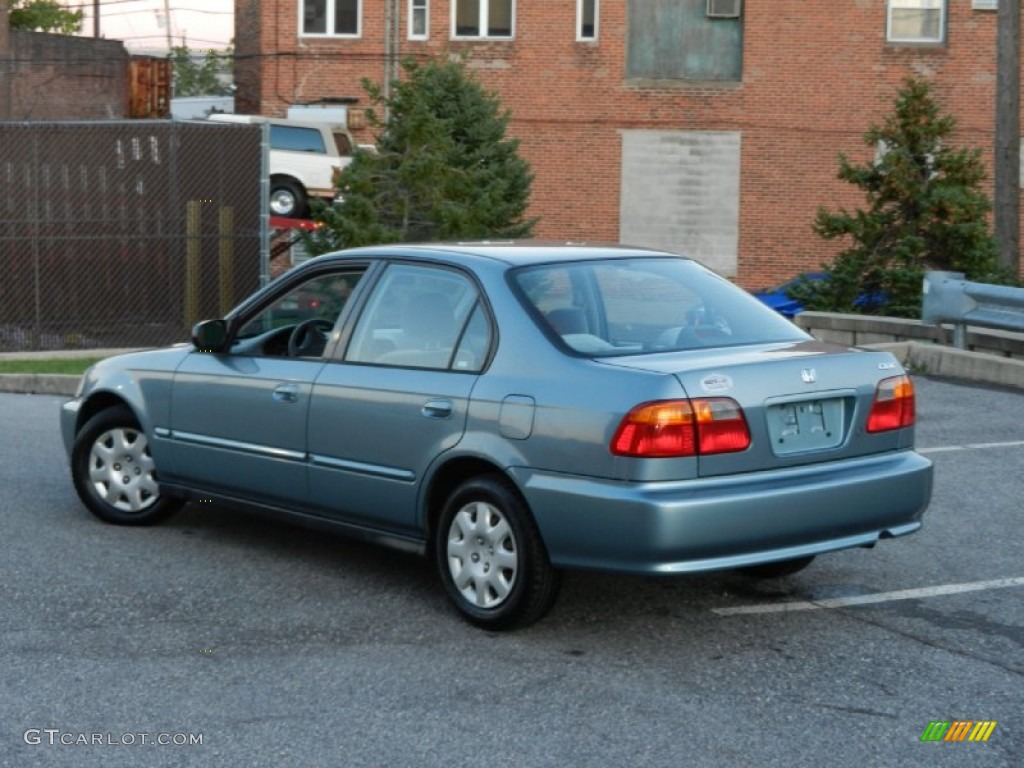 2000 Civic VP Sedan - Iced Teal Pearl / Gray photo #3