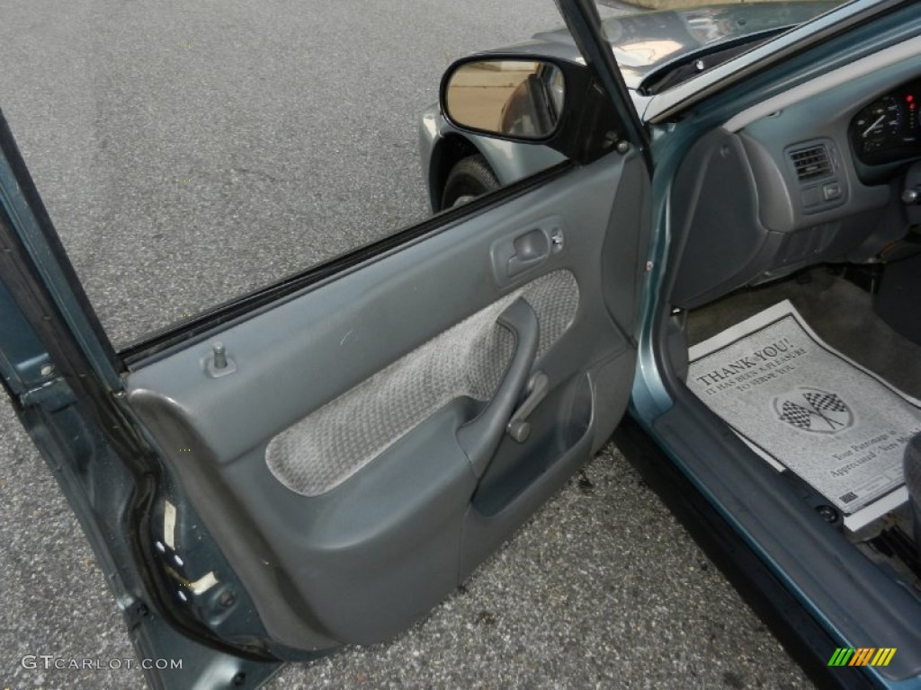 2000 Civic VP Sedan - Iced Teal Pearl / Gray photo #6