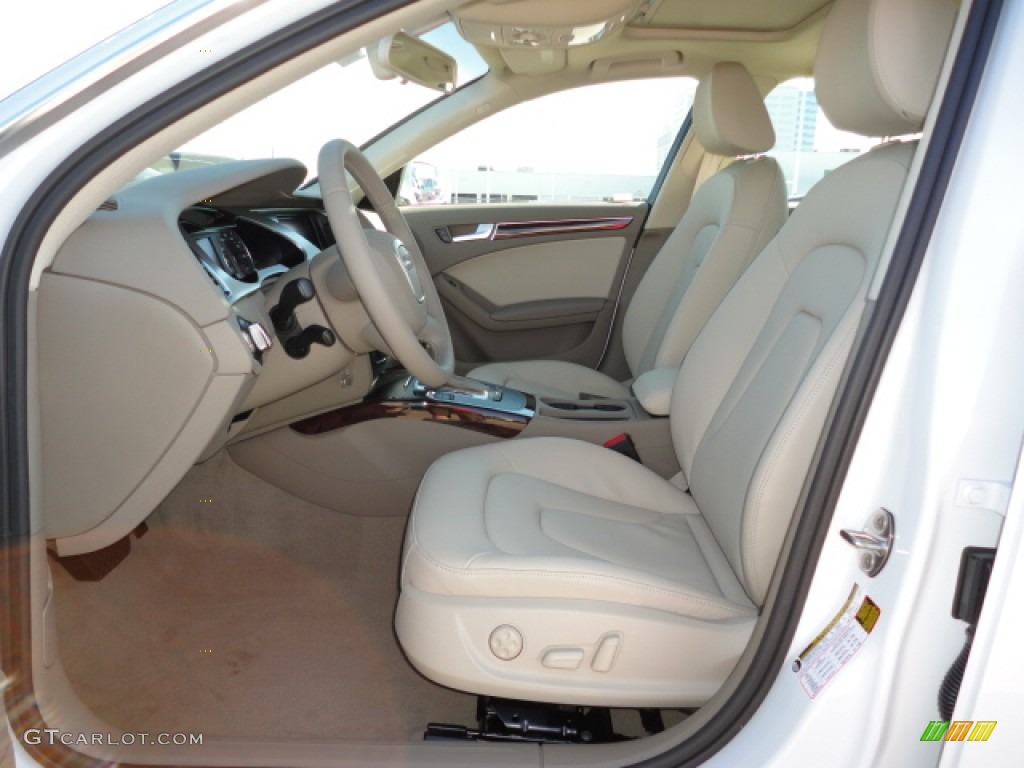 Cardamom Beige Interior 2012 Audi A4 2.0T Sedan Photo #55990408