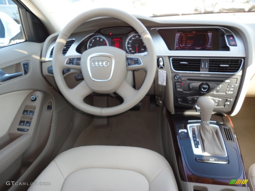 2012 Audi A4 2.0T Sedan Cardamom Beige Dashboard Photo #55990426