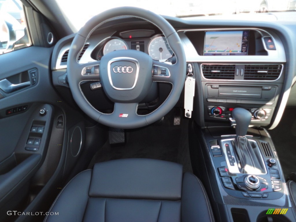 2012 Audi S4 3.0T quattro Sedan Black/Black Dashboard Photo #55990504