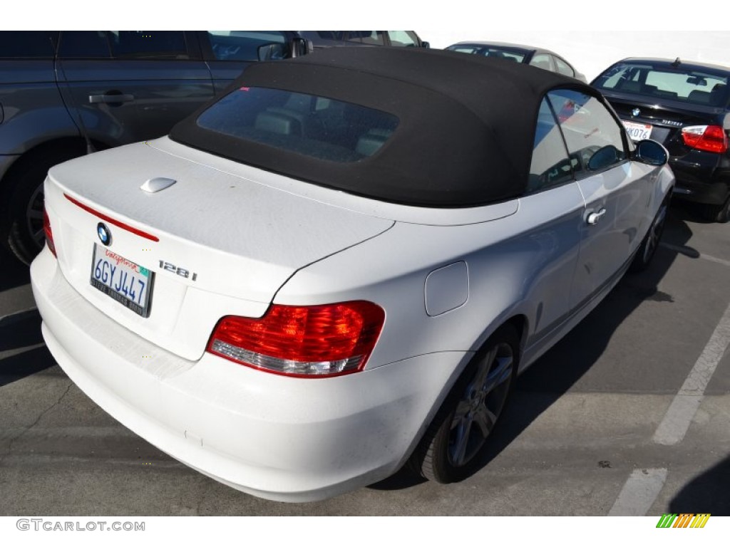 2008 1 Series 128i Convertible - Alpine White / Black photo #3
