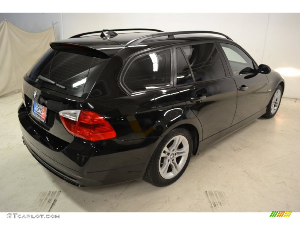 2008 3 Series 328i Wagon - Jet Black / Black photo #5