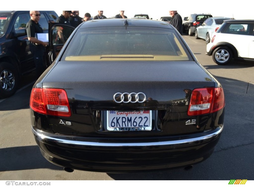 2005 A8 4.2 quattro - Brilliant Black / Black/Amaretto photo #3