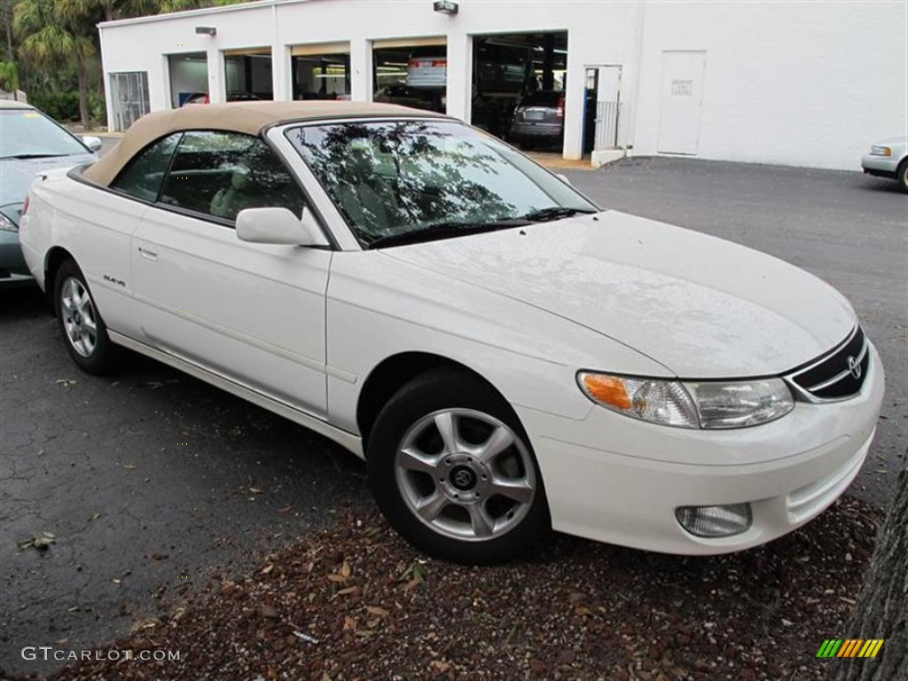 2001 Solara SE Convertible - White Diamond Pearl / Ivory photo #1