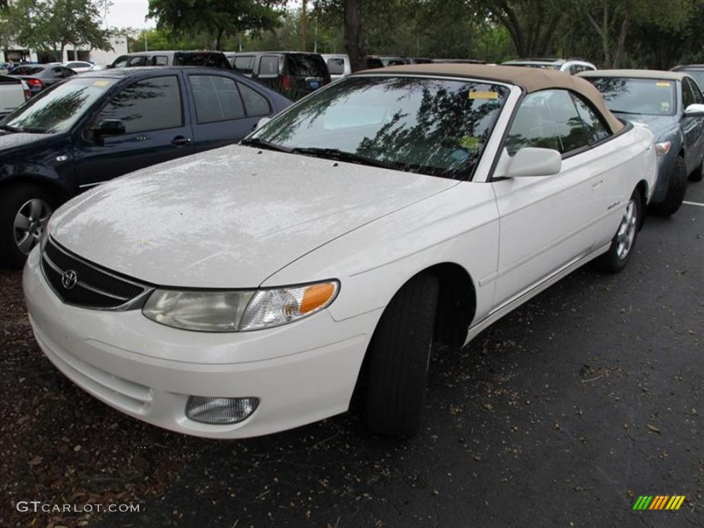 2001 Solara SE Convertible - White Diamond Pearl / Ivory photo #4