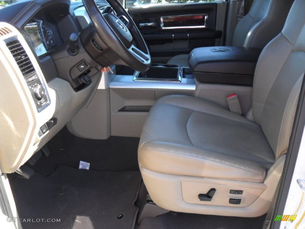 2010 Ram 2500 Laramie Mega Cab 4x4 - Bright White / Light Pebble Beige/Bark Brown photo #7