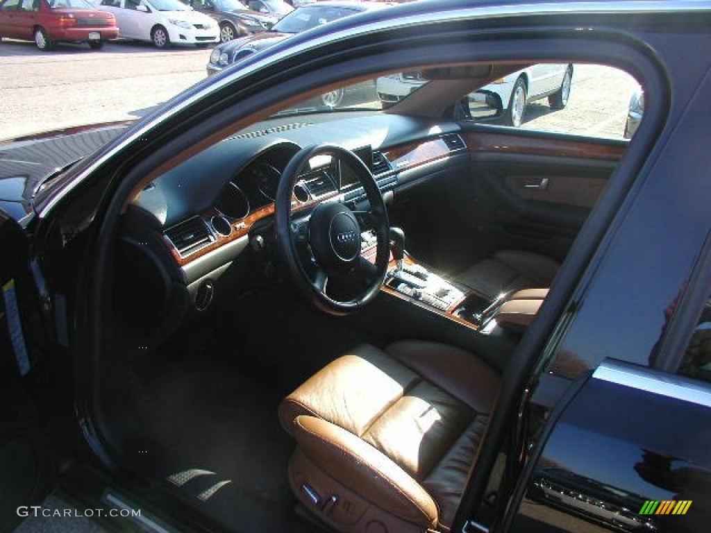 2005 A8 4.2 quattro - Brilliant Black / Black/Amaretto photo #8