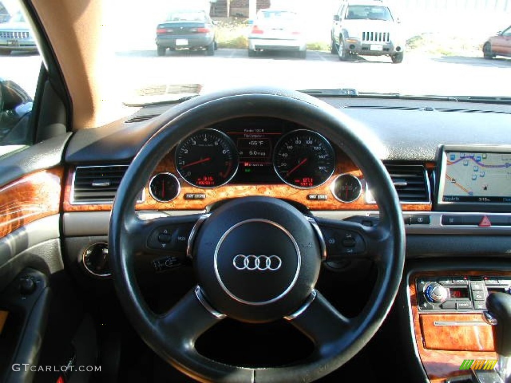 2005 A8 4.2 quattro - Brilliant Black / Black/Amaretto photo #24