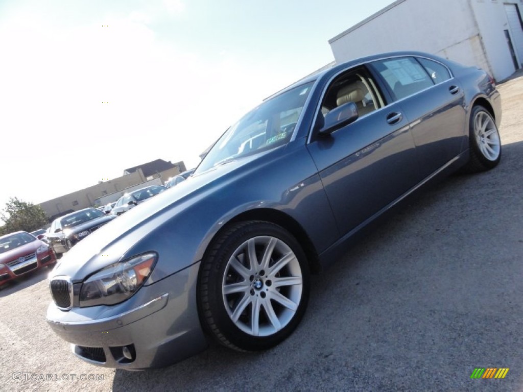 2006 7 Series 750Li Sedan - Michigan Blue Metallic / Dark Beige/Beige III photo #2