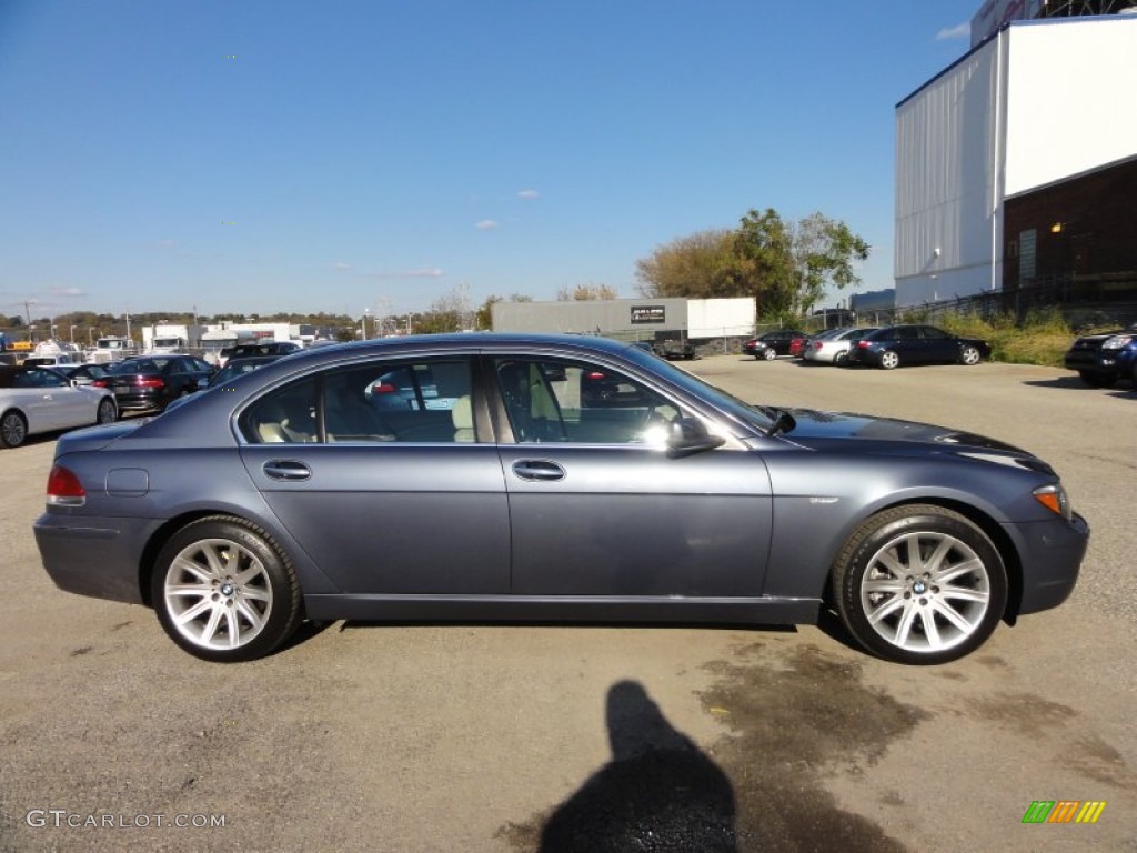 2006 7 Series 750Li Sedan - Michigan Blue Metallic / Dark Beige/Beige III photo #7