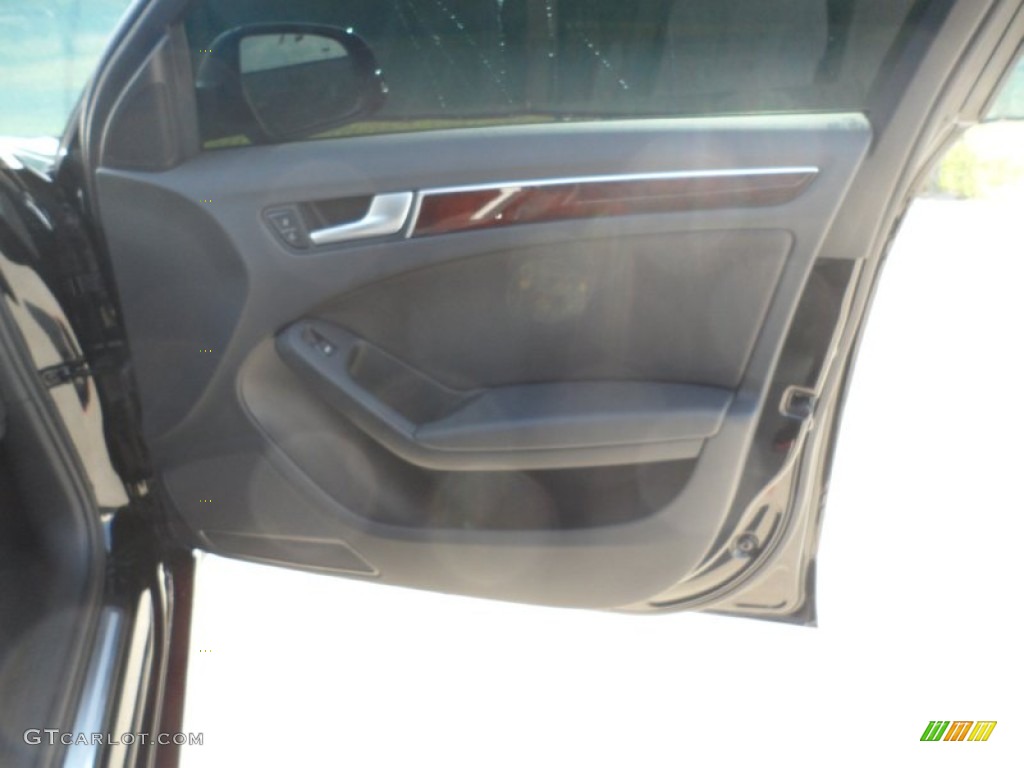 2010 Audi A4 2.0T quattro Sedan Black Door Panel Photo #55995826