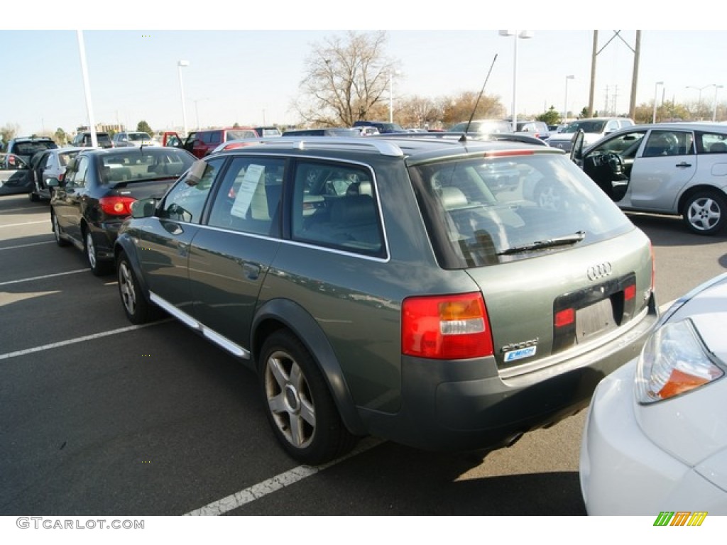 2002 Allroad 2.7T quattro - Highland Green Metallic / Platinum/Saber Black photo #3