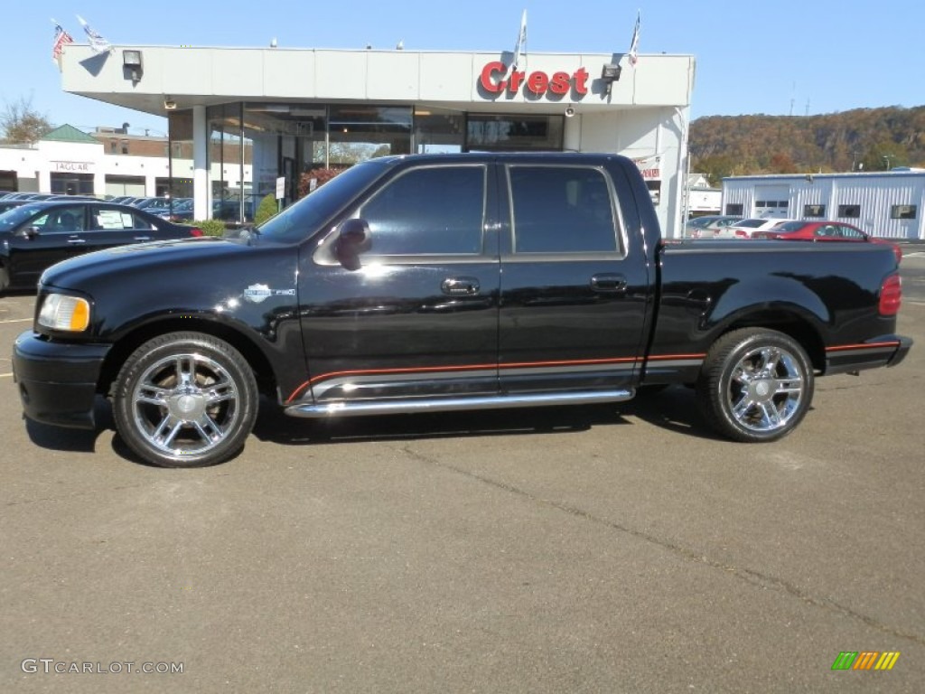 2001 F150 Harley-Davidson SuperCrew - Black / Black photo #1