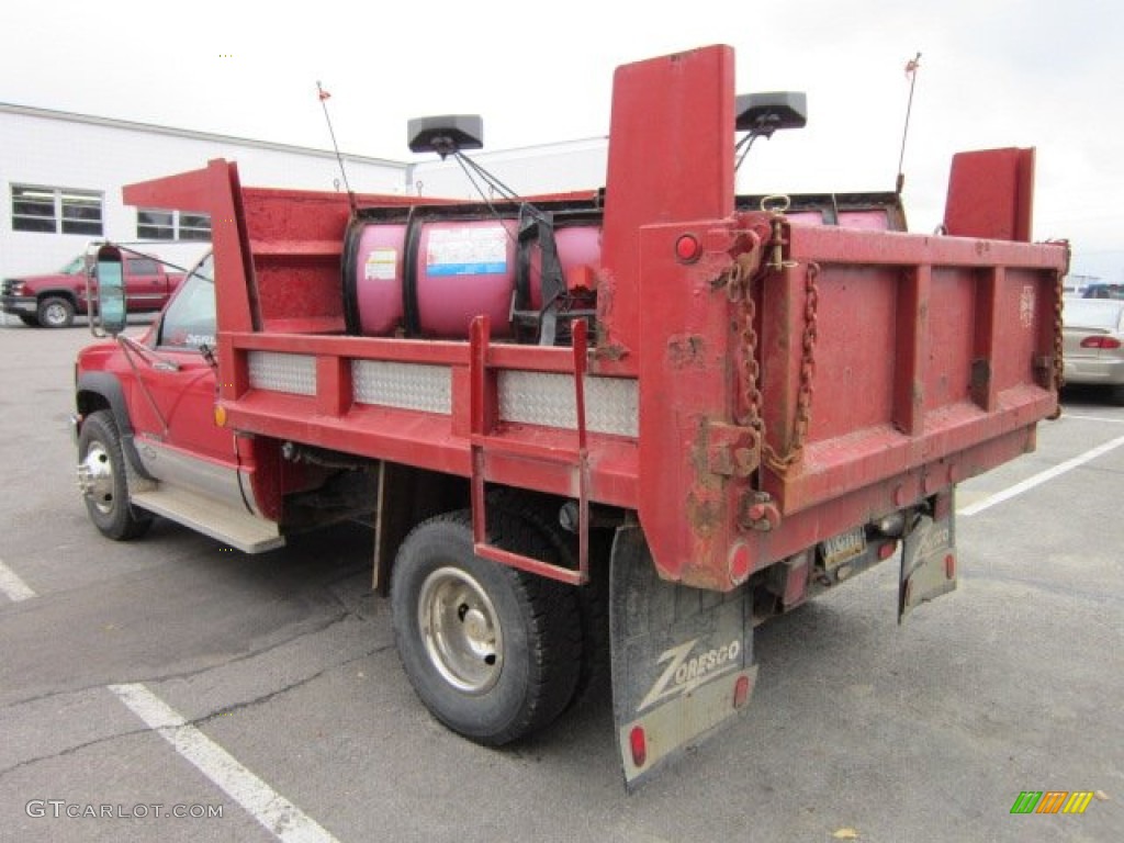 1998 C/K 3500 K3500 Regular Cab 4x4 Dump Truck - Victory Red / Gray photo #5