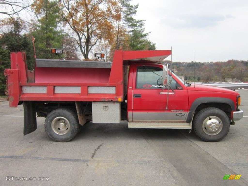 Victory Red 1998 Chevrolet C/K 3500 K3500 Regular Cab 4x4 Dump Truck Exterior Photo #55997986