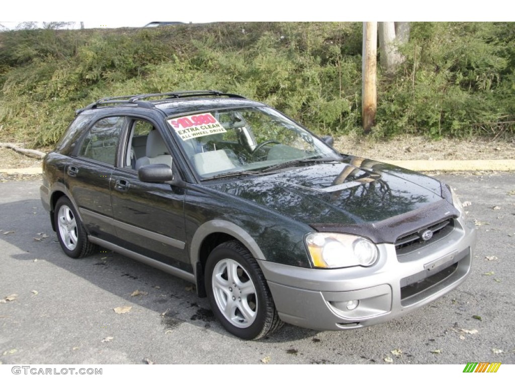 2004 Impreza Outback Sport Wagon - Woodland Green Pearl / Gray photo #3