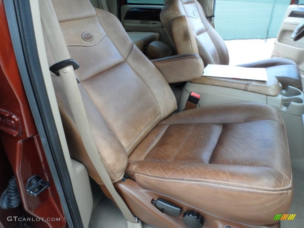 Castano Brown Leather Interior 2006 Ford F250 Super Duty King Ranch Crew Cab 4x4 Photo #55998400