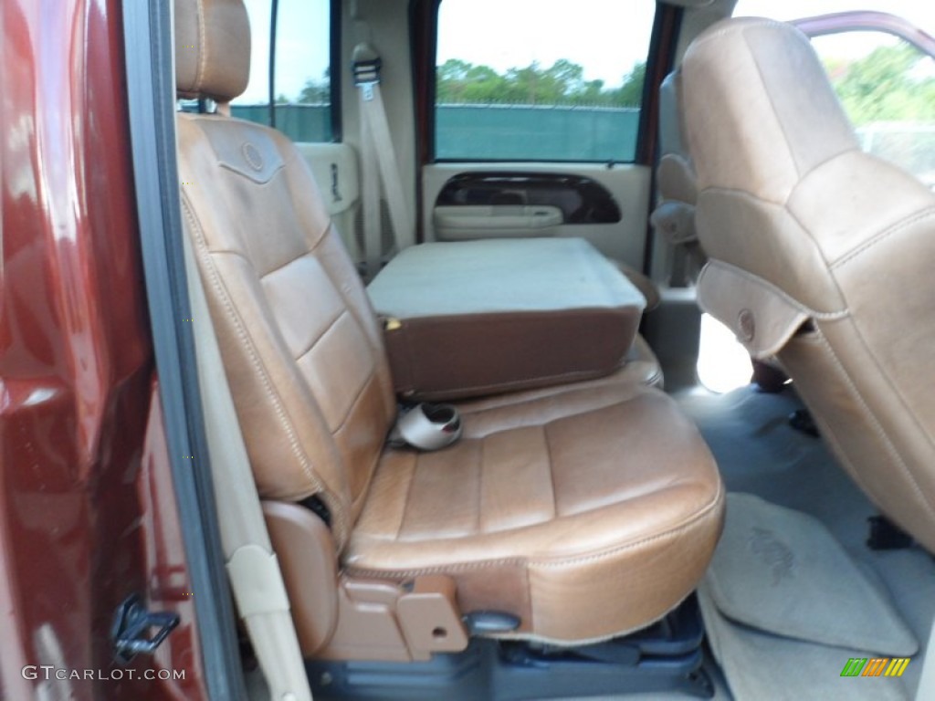 Castano Brown Leather Interior 2006 Ford F250 Super Duty King Ranch Crew Cab 4x4 Photo #55998418