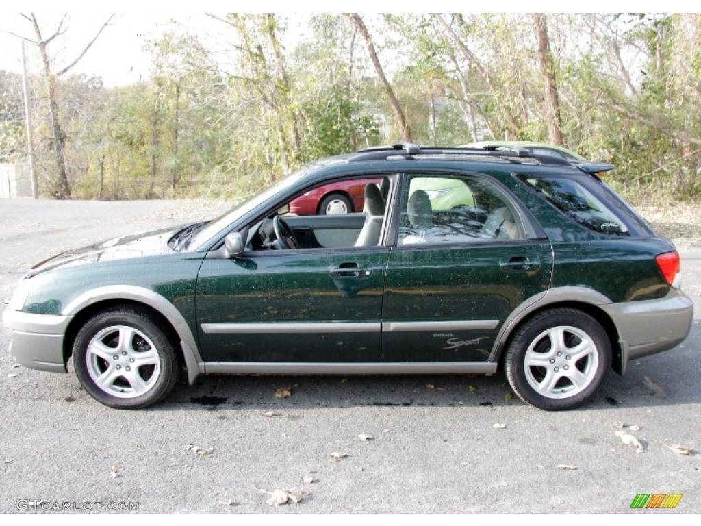 2004 Impreza Outback Sport Wagon - Woodland Green Pearl / Gray photo #11