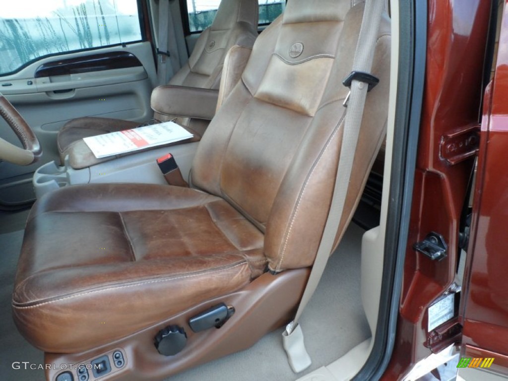 Castano Brown Leather Interior 2006 Ford F250 Super Duty King Ranch Crew Cab 4x4 Photo #55998457