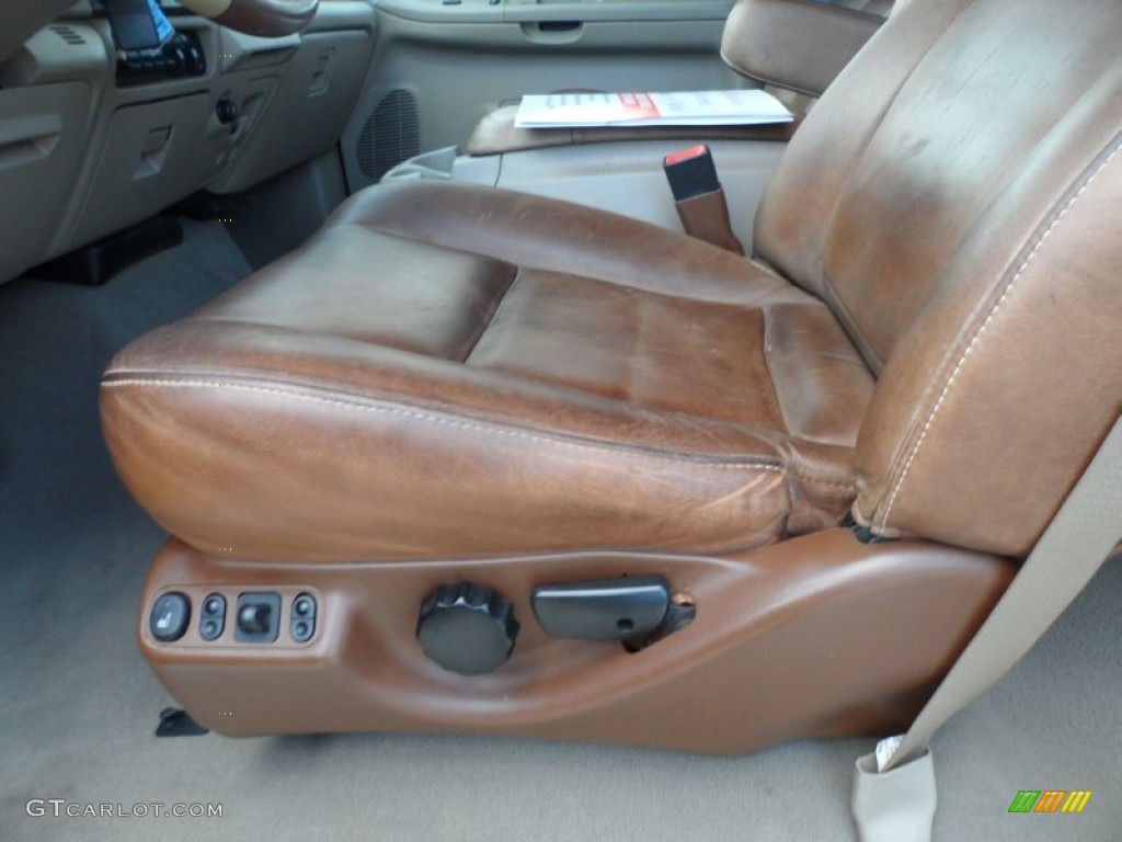 Castano Brown Leather Interior 2006 Ford F250 Super Duty King Ranch Crew Cab 4x4 Photo #55998466