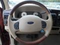 Castano Brown Leather 2006 Ford F250 Super Duty King Ranch Crew Cab 4x4 Steering Wheel